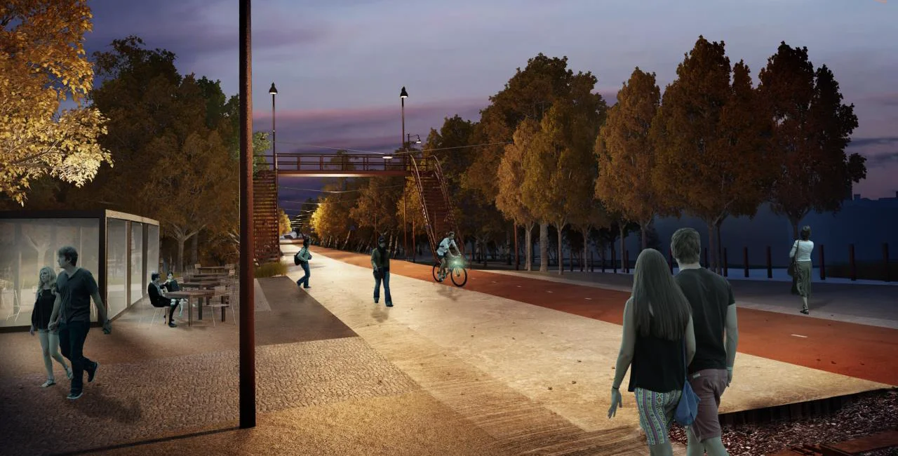 The promenade will preserve nature and connect neighborhoods. (image: Tomáš Cach, Terra Florida, Petr Tej)