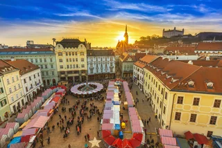 Main Square in Bratislava, Slovakia in 2017 via iStock / RastislavSedlak
