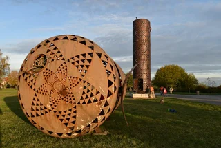Old storage tanks get new life as huge sculptures in Prague 6