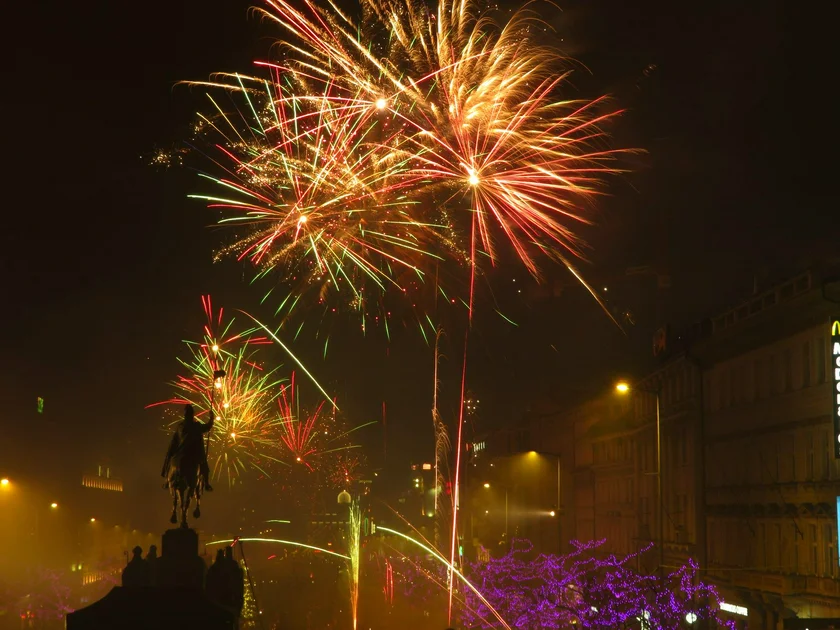 Fireworks at Wenceslas Square / via Raymond Johnston