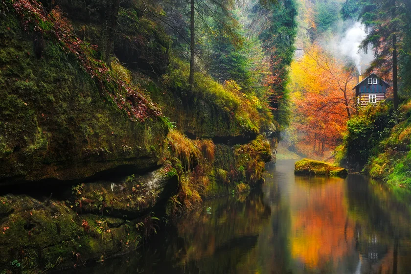 The Kamnitz Gorge in Saxon switzerland national park (photo: iStock / rpeters86)
