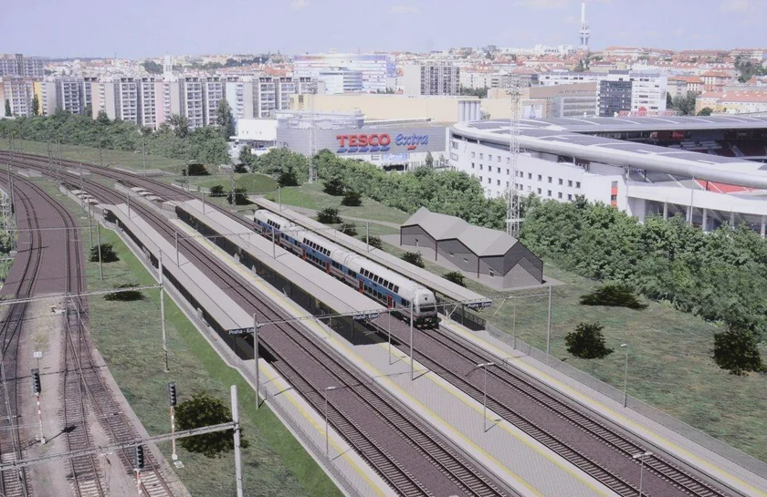 Visualization of the Praha-Eden station.