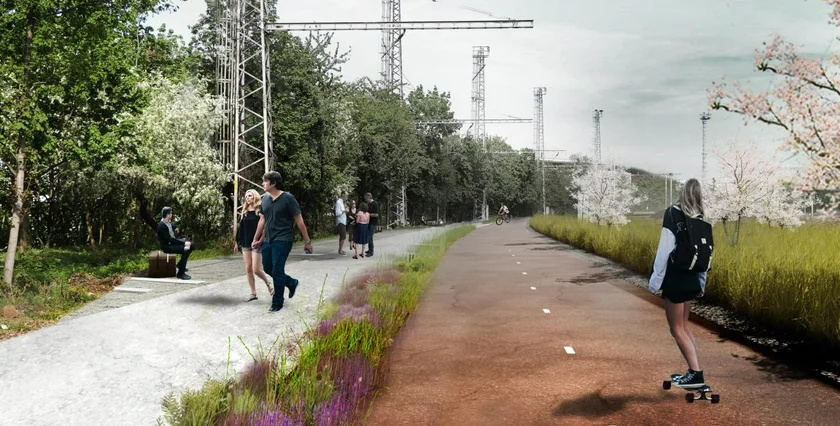 Preserved lighting towers will frame the space. (image: Tomáš Cach, Terra Florida, Petr Tej)