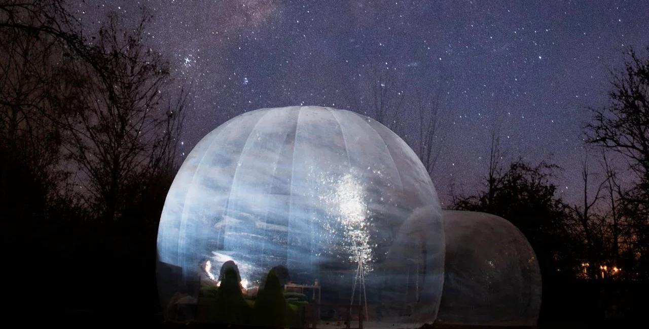 Secret bubble hotel offers a view of the night sky away from Prague’s lights