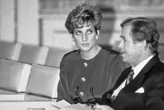 Princess Diana meeting President Havel in 1991. (photo: Ondrej Nemec / Vaclav Havel Library)