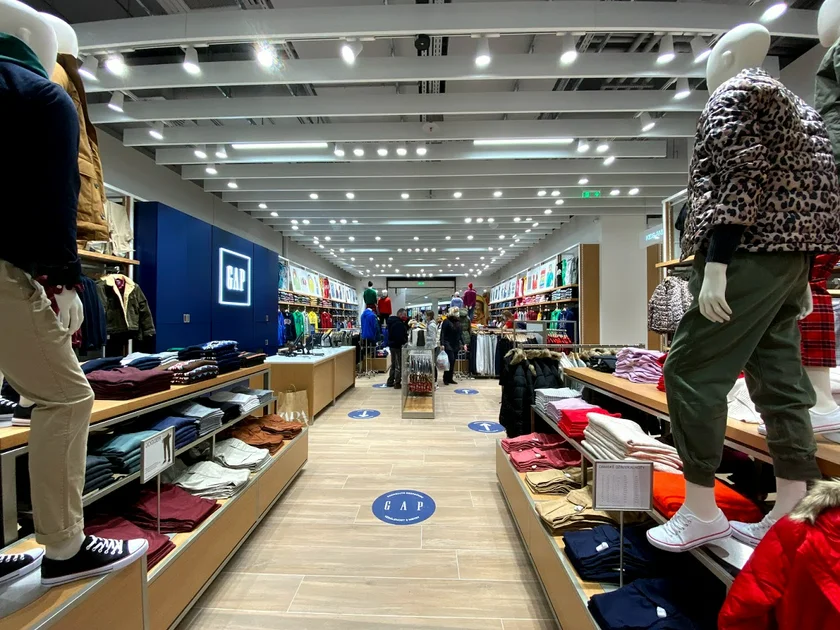 Gap at Westfield Chodov via Jason Pirodsky