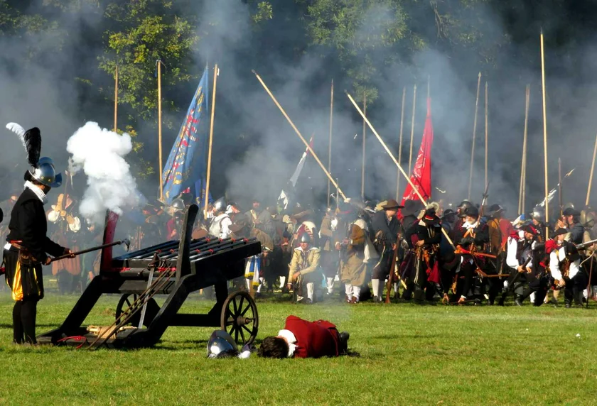 Historical weapons at a re-enactment of the Battle of White Mountain. (photo: Raymond Johnston)