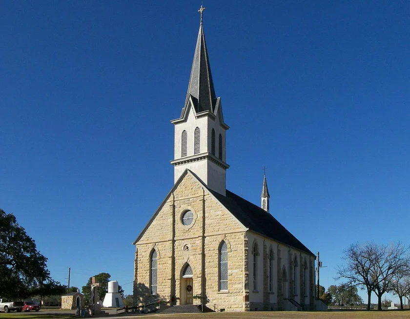 St. Mary's Church of the Assumption in Praha, Texas. (photo: Wikimedia commons, Larry D. Moore, CC BY-SA 3.0)