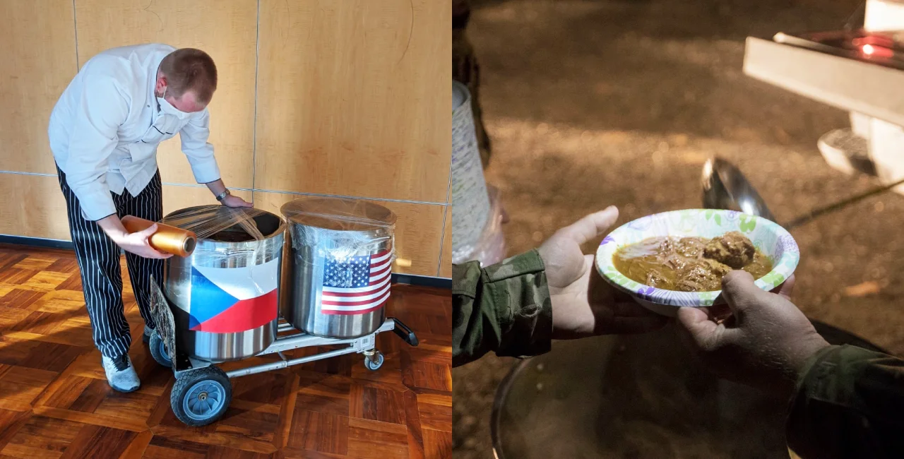 Czech Embassy in the United States serves up goulash for the National Guard