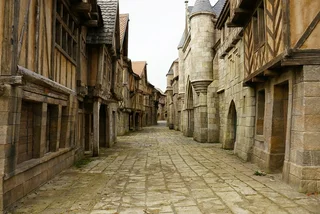 Medieval village set via Facebook / Barrandov Studio