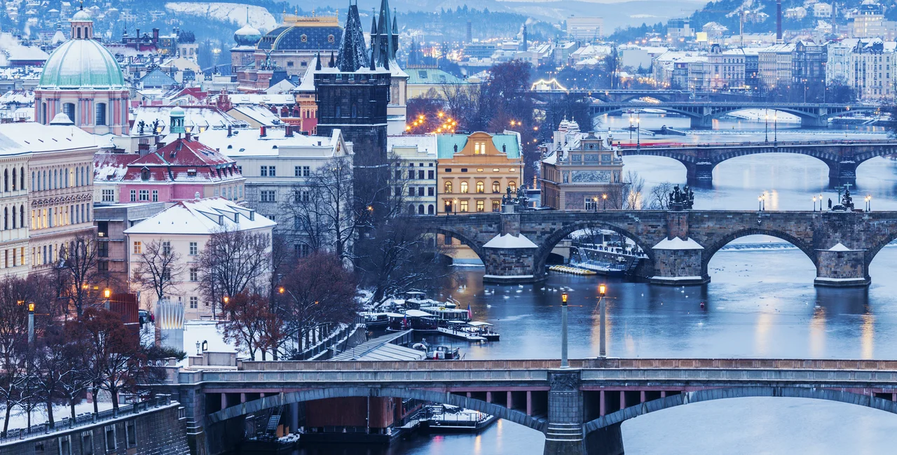 Winter in Prague via iStock / benkrut