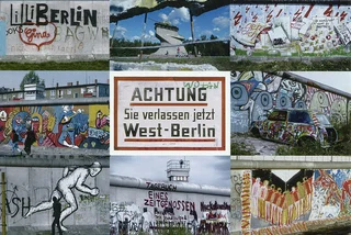 Sections of the Berlin Wall are heading to the Czech Republic. (Postcard from Checkpoint Charlie: Wikipedia Commons / Ray Swi-hymn from Sijhih-Taipei, Taiwan, CC BY-SA 2.0 