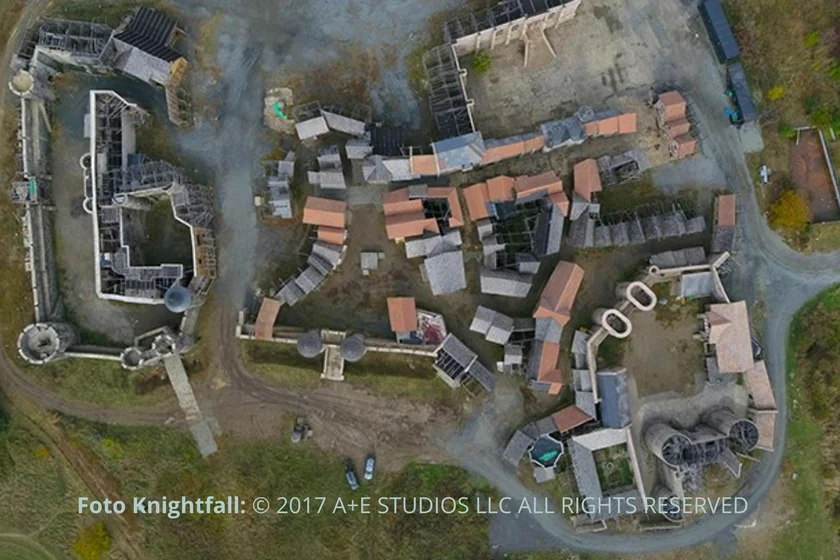 Overhead view of the Knightfall village. (Photo: © A+E Studios)