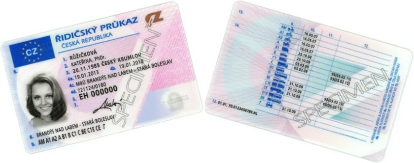 Czech driver's licence (photo: Ministerstvo dopravy)