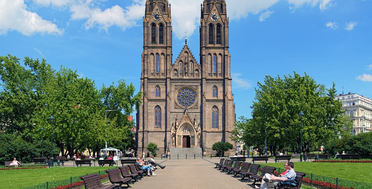 Church of St. Ludmila at Prague's Náměstí Míru via iStock / Anna Rudnitskaya