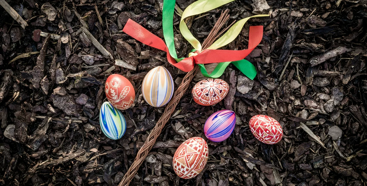 Czech Easter whip and eggs via iStock / Zdenek Venclik