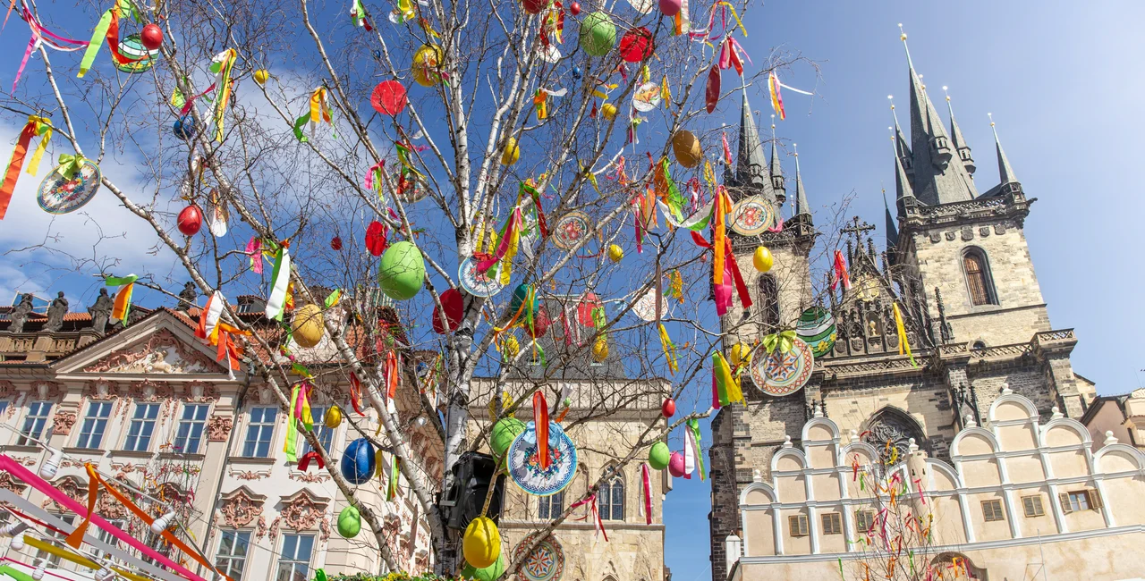 Easter decorations in Old Town Square in 2019. (Photo: iStock, Yingko)
