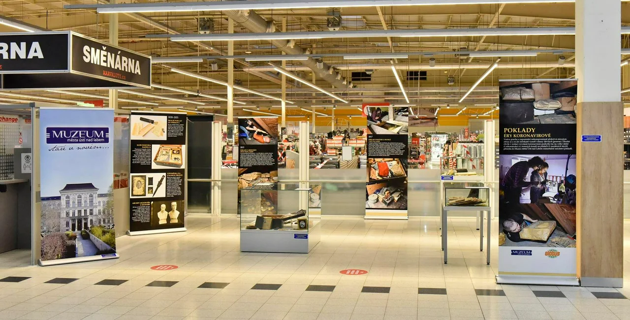 Historic treasures can be seen at the supermarket. Photo: Muzeum města Ústí nad Labem