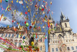 Easter decorations in Old Town Square in 2019. (Photo: iStock, Yingko)