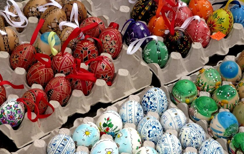 Easter eggs for sale at a market in 2019. (Photo: Raymond Johnston)