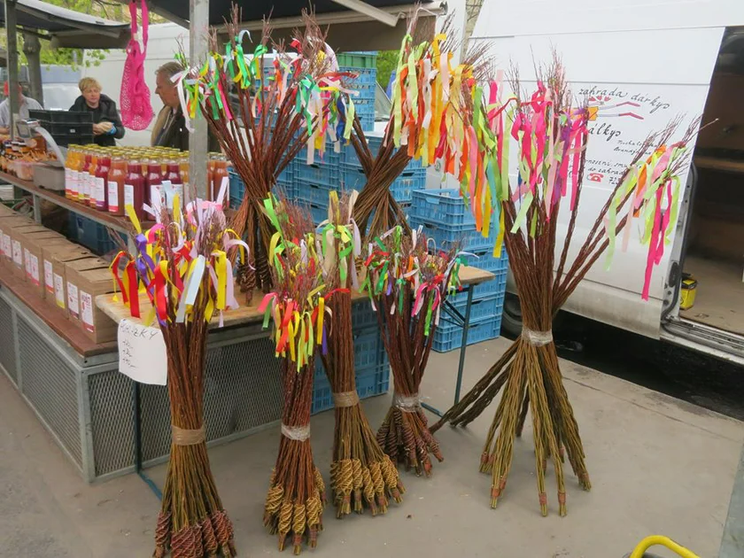 Easter whips for sale at a farmers market before the pandemic. (Photo: Raymond Johnston)