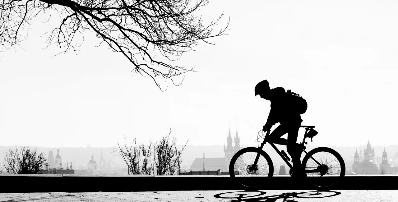 Cyclist in Prague, Czech Republic (photo iStock - Hogo)