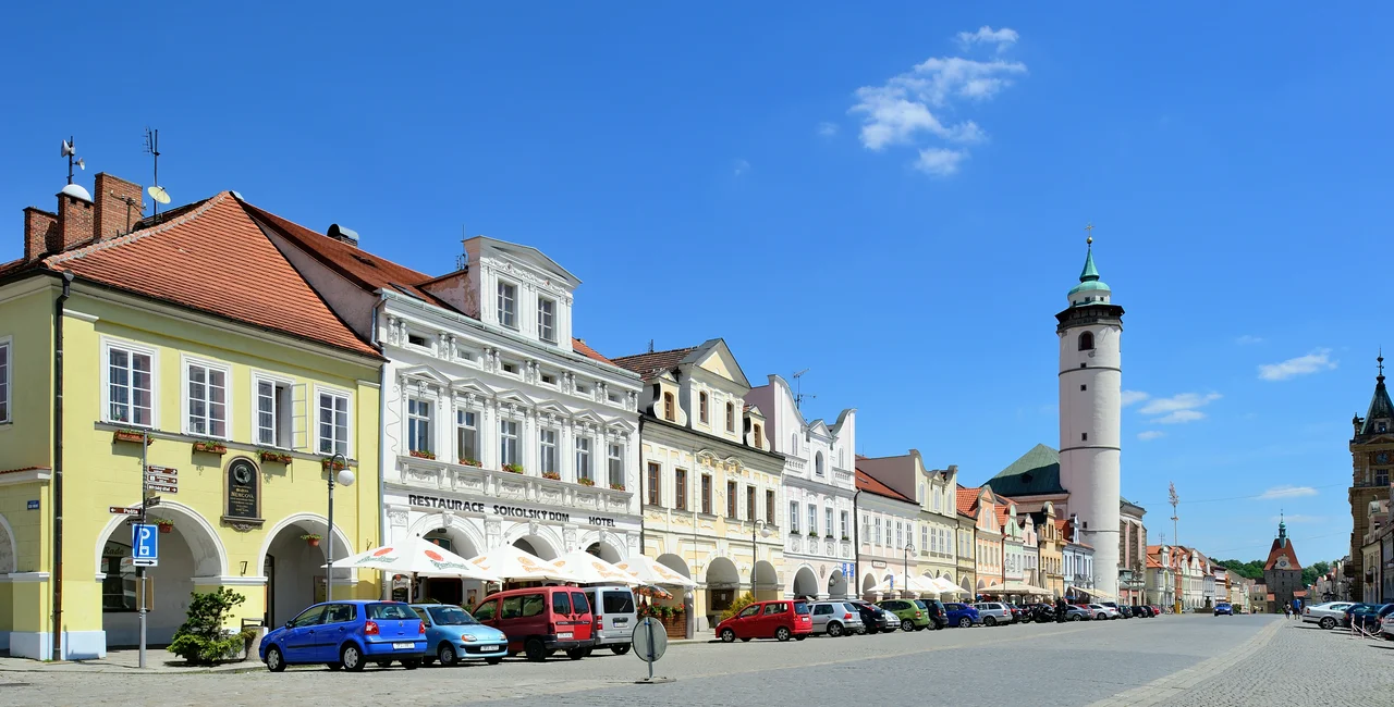 Domažlice's town center via iStock / Kaphoto