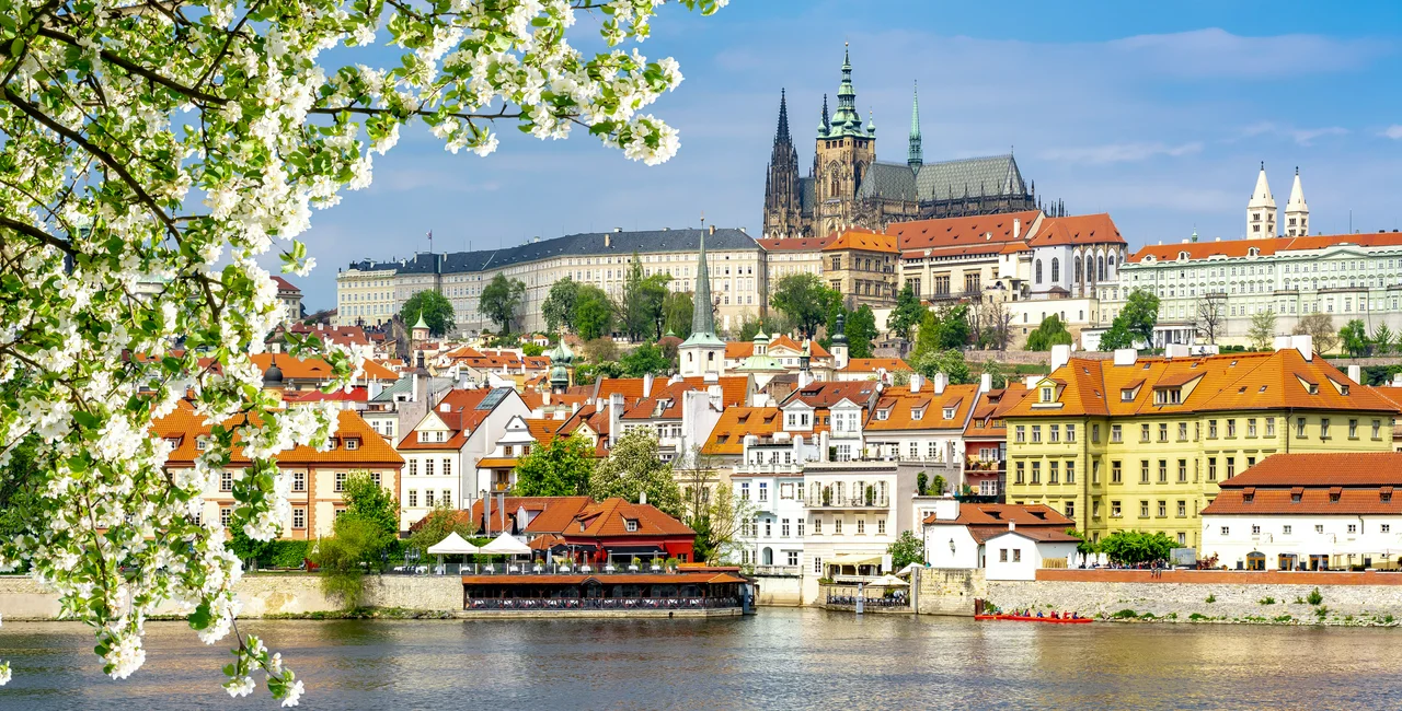 Prague Castle viewed from Old Town in the spring via iStock / Vladislav Zolotov