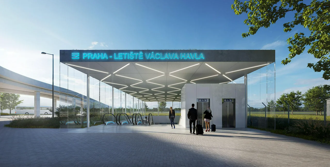 Visualization of Václav Havel Airport-Prague rail station (Photo: SŽ)