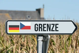 Border checks with Germany ended at midnight but inspections will still take place (photo of sign at German/Czech border iStock -