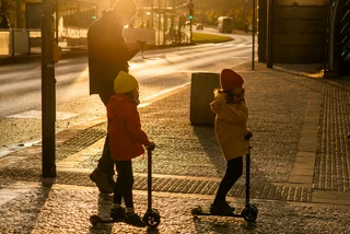 Children on scooters in Prague (iStock - Humanitarian photographer working for UN Agencies)