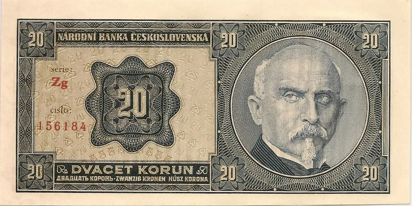 Portrait of Alois Rašín on a CZK 20 banknote from 1926. (Photo: public domain)