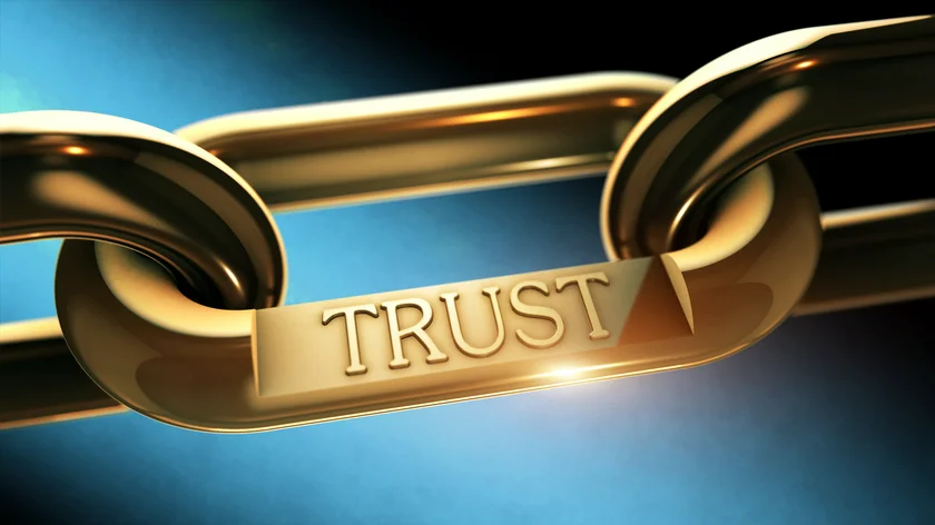 Trust chain as business concept stock photo credit Violka08