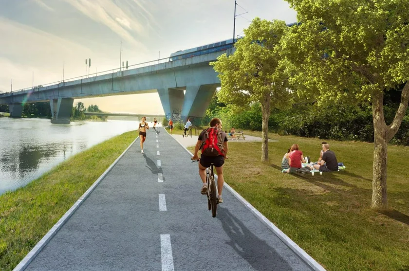 Visualization of a planned bike patch section in Prague 8. (Photo: Prague 8)