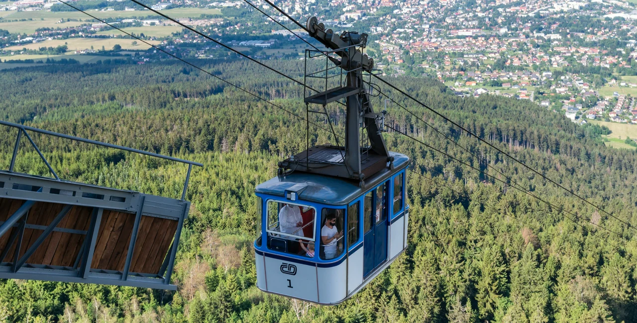 Cable car at Ještěd in the Czech Republic's Liberece region (photo iStock - undefined undefined)).