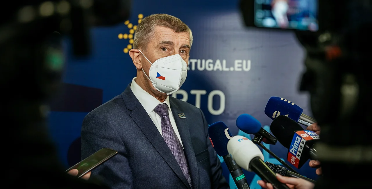 Czech PM Andrej Babis at the EU summit in Portugal on Friday via vlada.cz