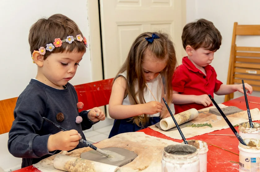 Global Preschool pottery class