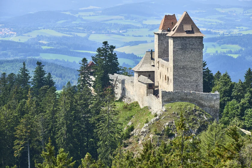 Kašperk, the highest castle in Bohemia (photo via iStock).