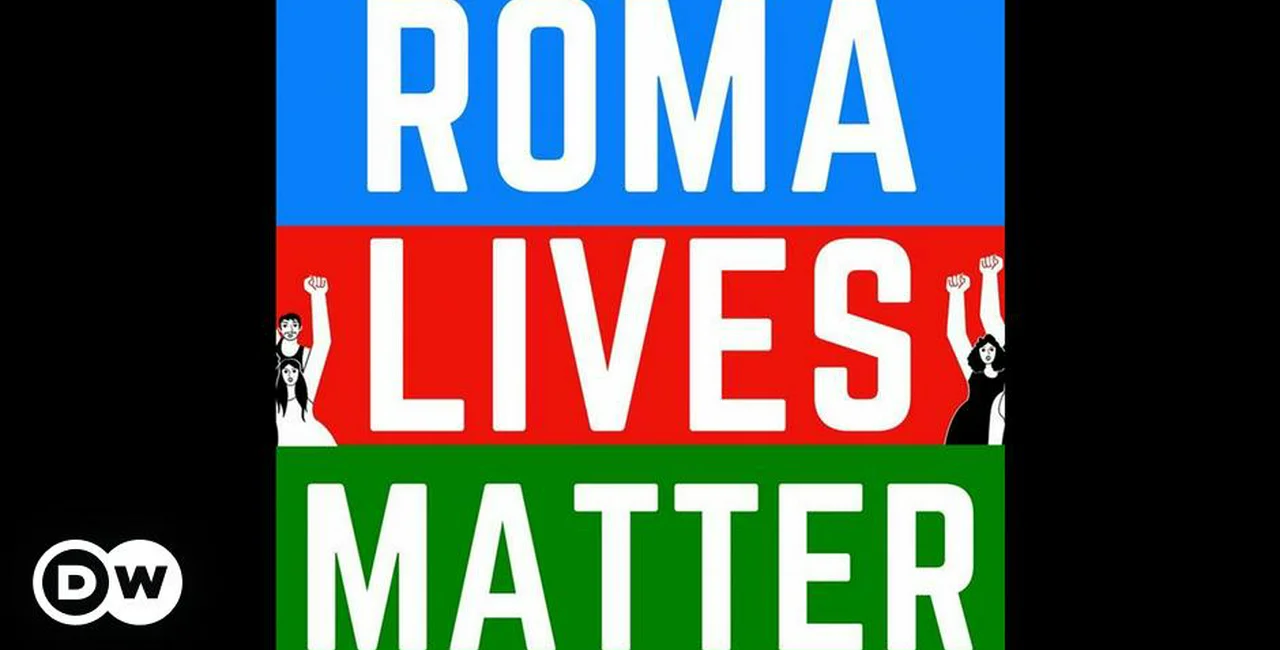 German news server Deutsche Welle led its article with a "Roma Lives Matter" graphic from the European Roma Institute for Arts and Culture