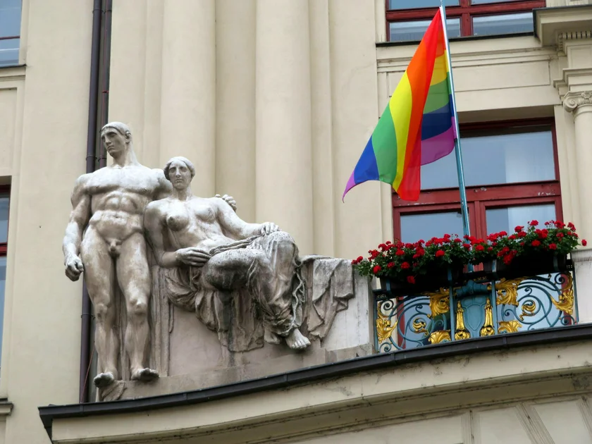 Pride flag at City Hall in 2019. (Photo: Raymond Johnston)