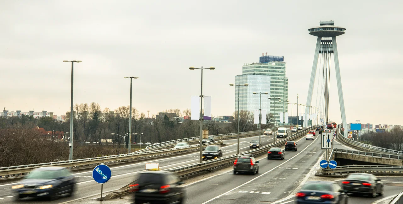Cars on Novy Most, Bratislava. (Photo: iStock, MarioGuti) 