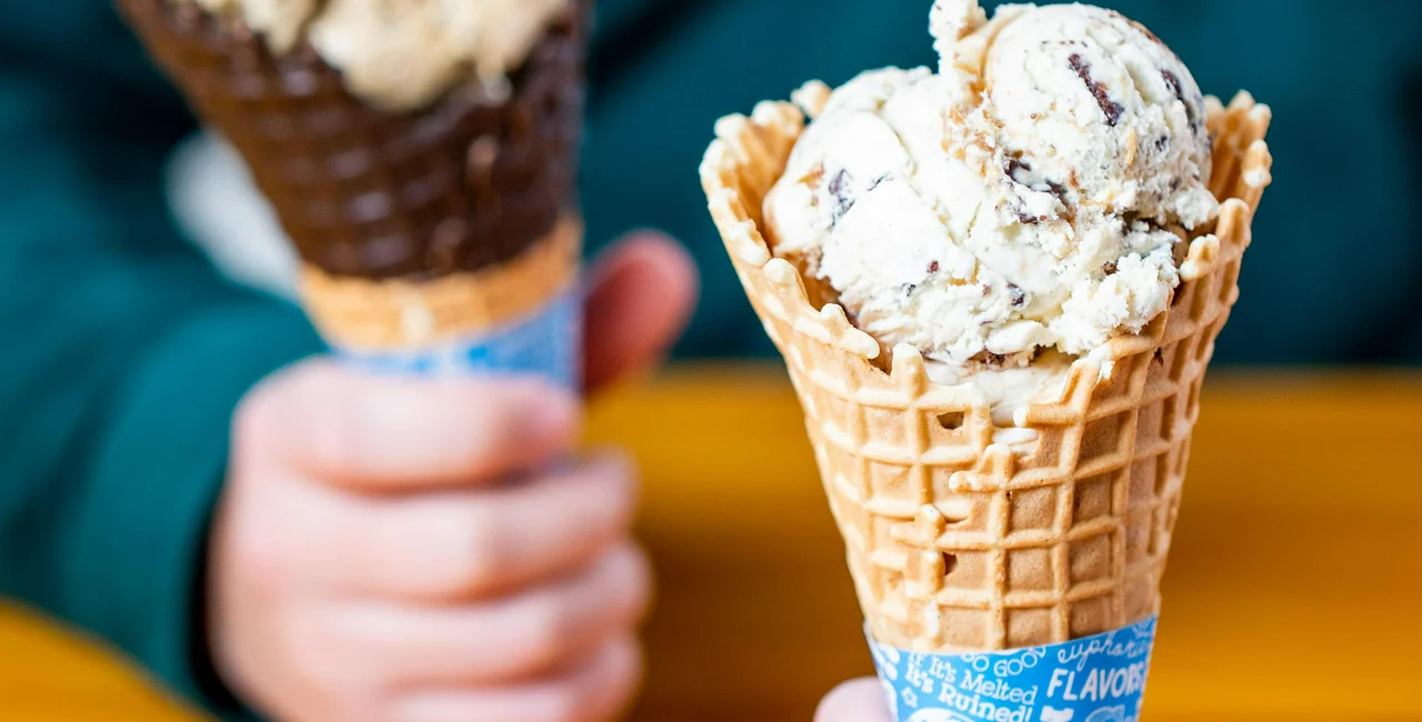 Cones with Ben & Jerry's ice cream. (Photo: Manifesto)