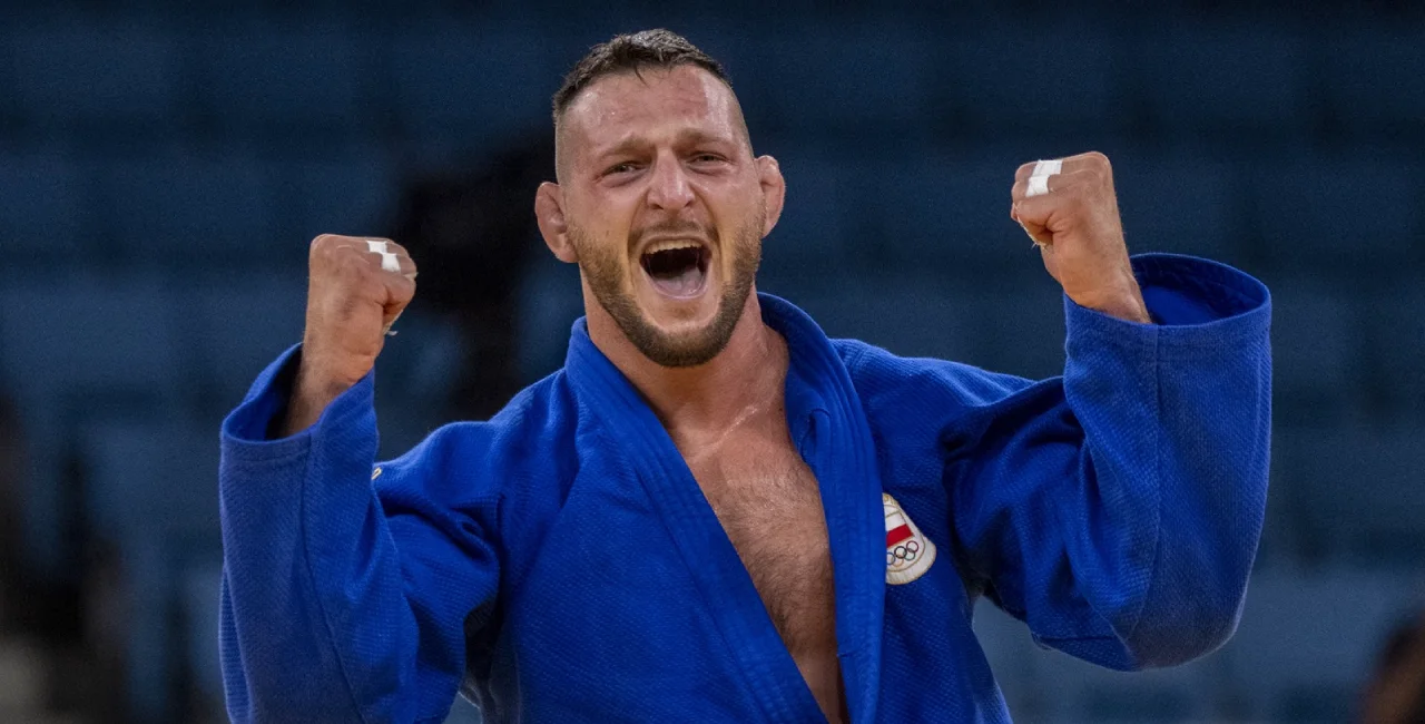 Czech judoka Lukáš Krpálek after his victory on Friday. Photo: Facebook / Český olympijský tým