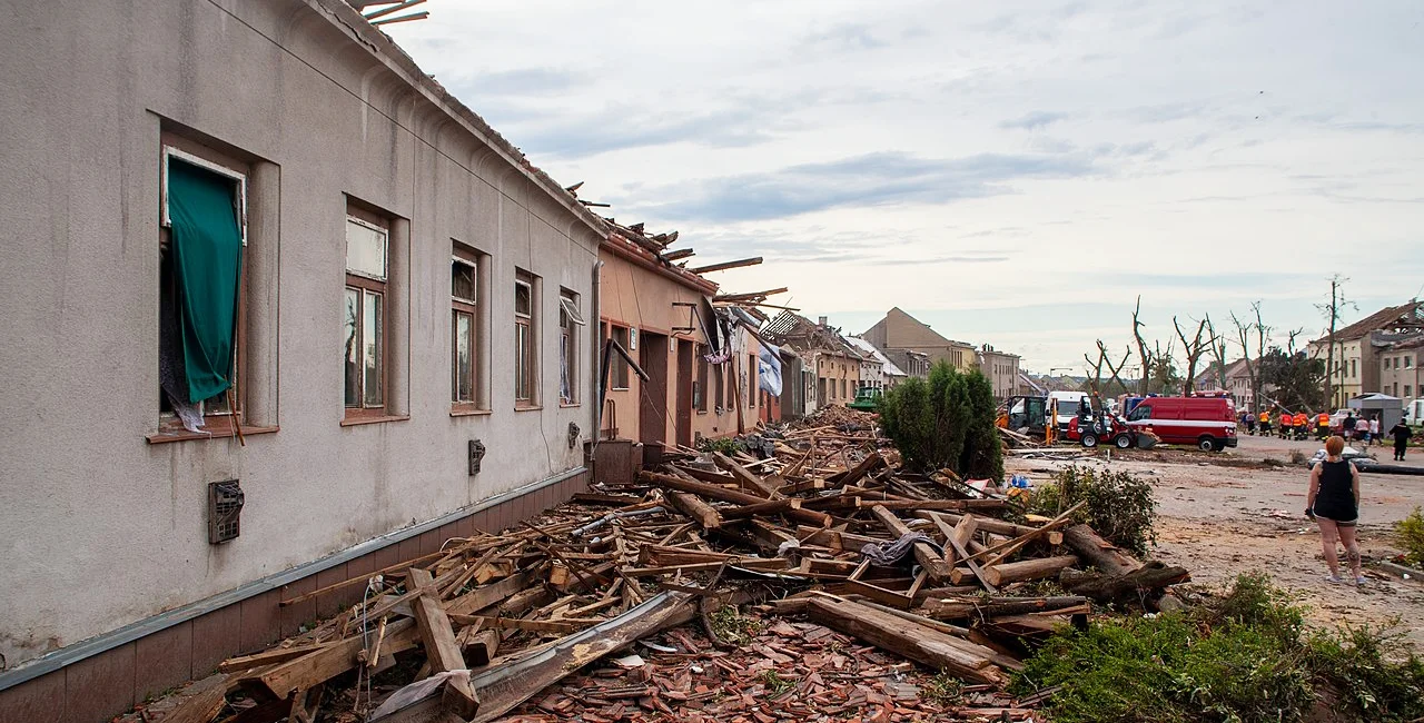 Moravská Nová Ves a day after 2021 South Moravia tornado strike. Photo: Wikimedia / 