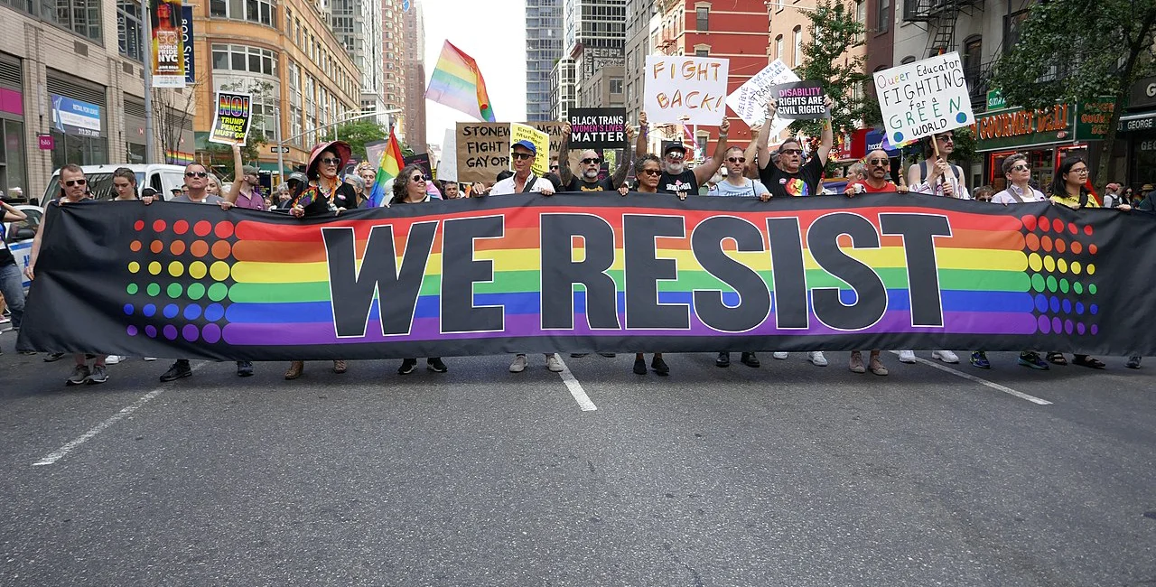 Queer Liberation March in New York City in 2019,organized by Reclaim Pride. (Photo: Wikimedia Commons, Fulbert, CC BY-SA 4.0)