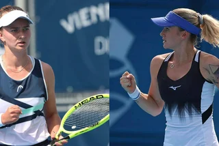 Barbora Krejčíková (left) and Tereza Martincová (right) at the 2021 Prague Open. Photo: Facebook / Livesport Prague Open