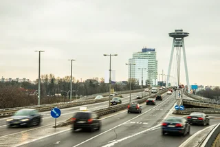 Cars on Novy Most, Bratislava. (Photo: iStock, MarioGuti) 