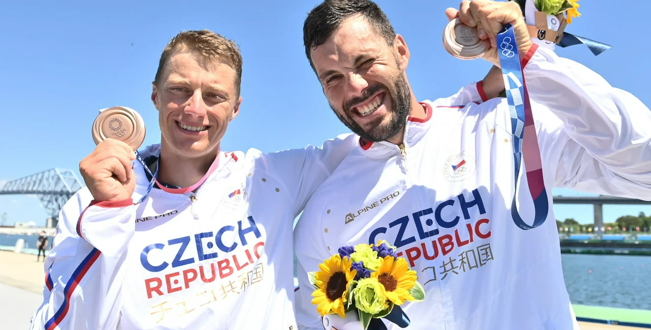 Josef Dostál and Radek Šlouf won bronze at the Tokyo Olympics. (Photo: Český olympijský tým, Facebook)