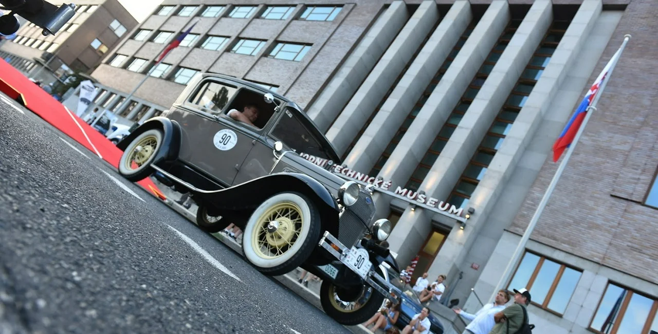 Vintage car at Prague's National Technical Museum. Photo: 1000 mil československých