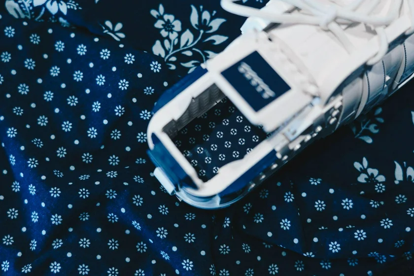 Blueprint pattern inside the Lego kit Adidas shoe. (Photo: Footshop)